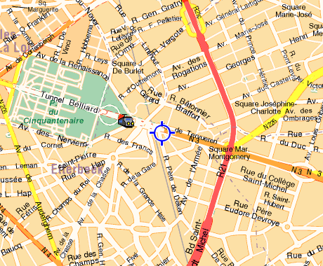Plan d'accès (vue rapprochée)